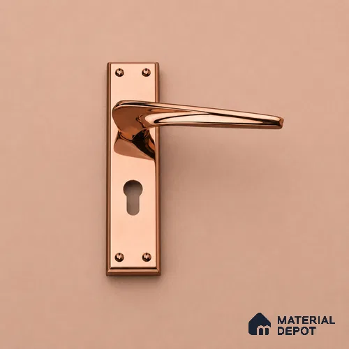 Ottr Zinc Mortise Handle HA 00309 G PVD Rose Gold Finish Rose Mount | 2 Years Warranty