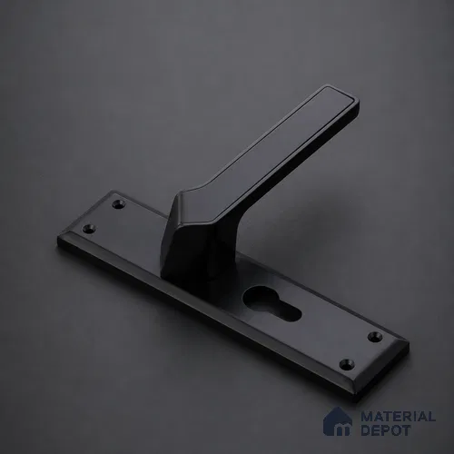 Ottr Zinc Mortise Handle HA 00310 C Black Dual Tone Finish Plate Mount | 2 Years Warranty