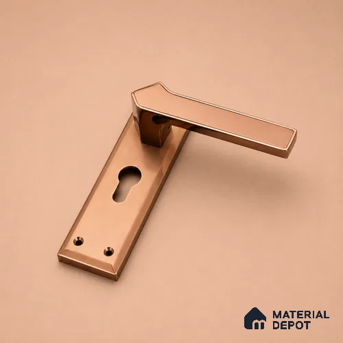 Ottr Zinc Mortise Handle HA 00310 G PVD Rose Gold Dual Tone Finish Rose Mount | 2 Years Warranty