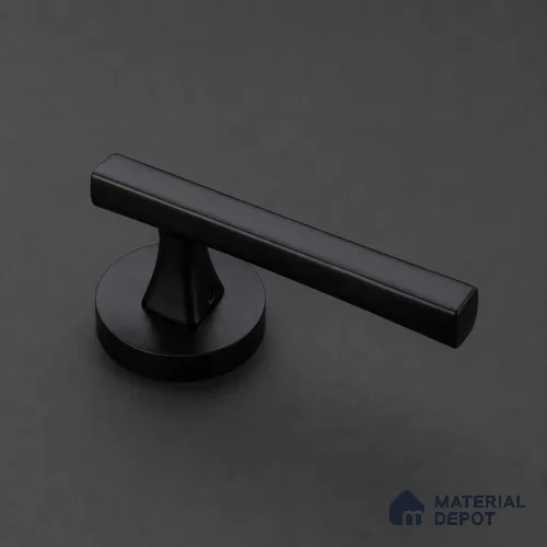 Ottr Zinc Mortise Handle HA 00311 B Black Finish Plate Mount | 2 Years Warranty