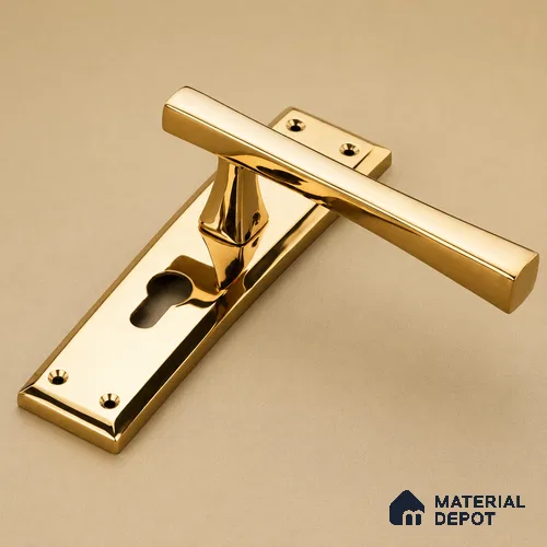 Ottr Zinc Mortise Handle HA 00311 E PVD Gold Finish Rose Mount | 2 Years Warranty