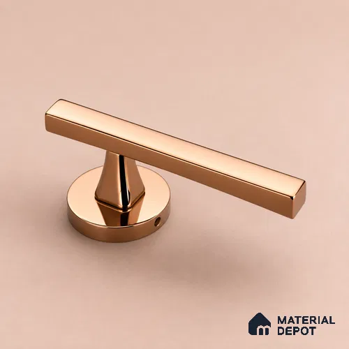 Ottr Zinc Mortise Handle HA 00311 H PVD Rose Gold Finish Plate Mount | 2 Years Warranty
