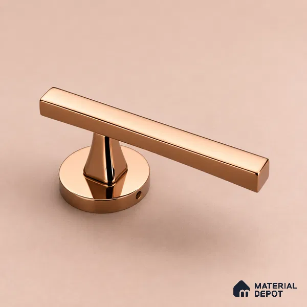 Ottr Zinc Mortise Handle HA 00311 H PVD Rose Gold Finish Plate Mount | 2 Years Warranty