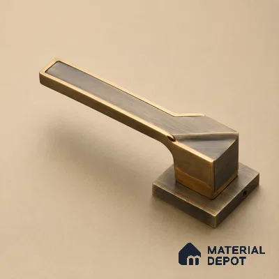 Ottr Zinc Mortise Handle HA 00312 E Antique Brass PVD Gold Finish Rose Mount | 2 Years Warranty