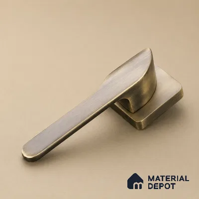 Ottr Zinc Mortise Handle HA 00314 B Antique Brass Finish Rose Mount | 2 Years Warranty