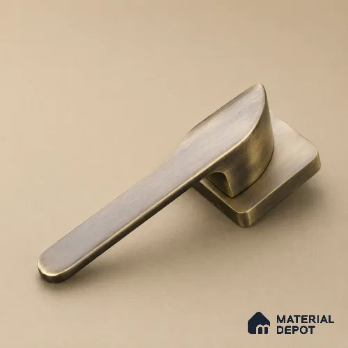 Ottr Zinc Mortise Handle HA 00314 B Antique Brass Finish Rose Mount | 2 Years Warranty