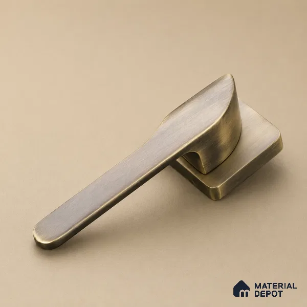 Ottr Zinc Mortise Handle HA 00314 B Antique Brass Finish Rose Mount | 2 Years Warranty