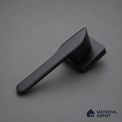 Ottr Zinc Mortise Handle HA 00314 Black Finish Rose Mount | 2 Years Warranty