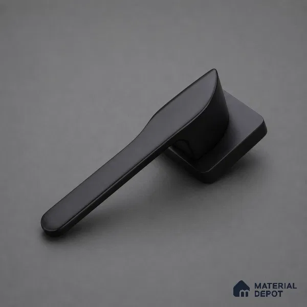Ottr Zinc Mortise Handle HA 00314 Black Finish Rose Mount | 2 Years Warranty