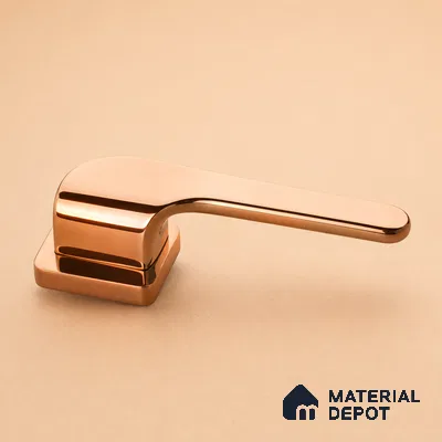 Ottr Zinc Mortise Handle HA 00314 D PVD Rose Gold Finish Rose Mount | 2 Years Warranty