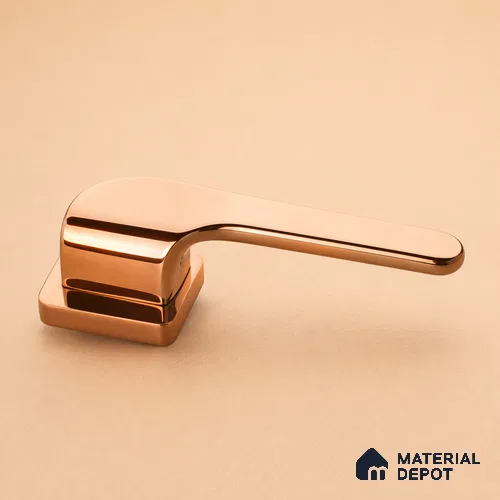 Ottr Zinc Mortise Handle HA 00314 D PVD Rose Gold Finish Rose Mount | 2 Years Warranty