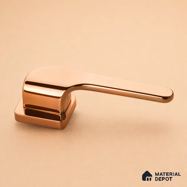 Ottr Zinc Mortise Handle HA 00314 D PVD Rose Gold Finish Rose Mount | 2 Years Warranty