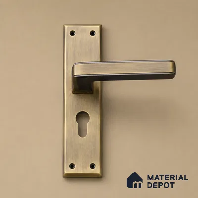 Ottr Zinc Mortise Handle HA 00315 D Antique Brass Nickel Black Finish Plate Mount | 2 Years Warranty