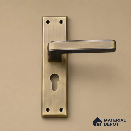 Ottr Zinc Mortise Handle HA 00315 B Antique Brass Nickel Black Finish Rose Mount | 2 Years Warranty