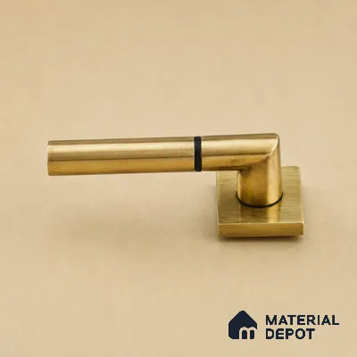 Ottr Brass Mortise Handle HA 00316 Antique Brass Black Finish Rose Mount | 2 Years Warranty