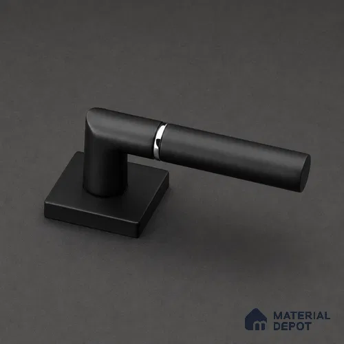 Ottr Brass Mortise Handle HA 00316 F Black Chrome Finish Plate Mount | 2 Years Warranty