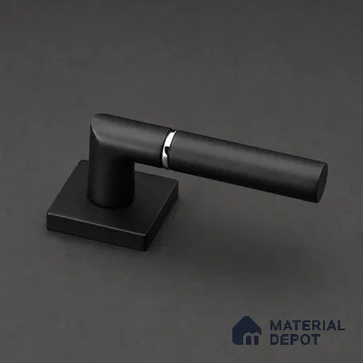 Ottr Brass Mortise Handle HA 00316 C Black Chrome Finish Rose Mount | 2 Years Warranty