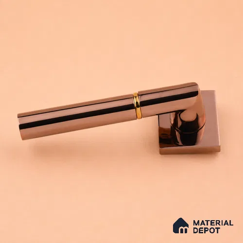Ottr Brass Mortise Handle HA 00316 G PVD Rose Gold Dual Tone Finish Rose Mount | 2 Years Warranty