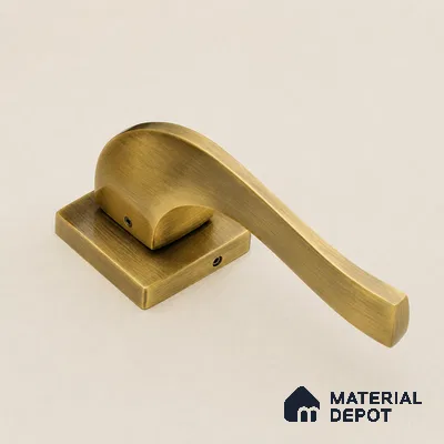 Ottr Brass Mortise Handle HA 00317 H Antique Brass Finish Plate Mount | 2 Years Warranty