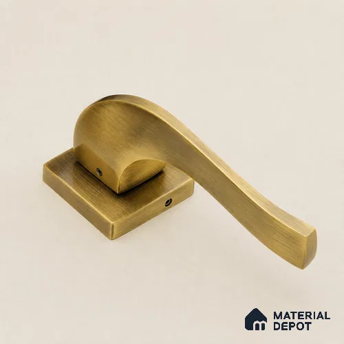 Ottr Brass Mortise Handle HA 00317 D Antique Brass Finish Rose Mount | 2 Years Warranty
