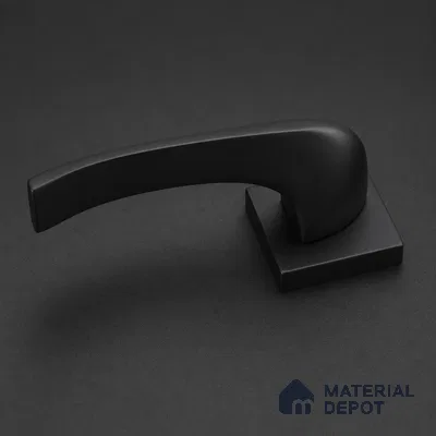 Ottr Brass Mortise Handle HA 00317 C Black Finish Rose Mount | 2 Years Warranty