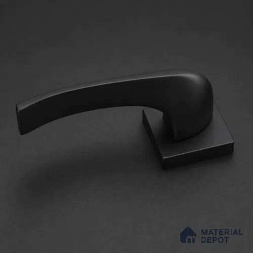 Ottr Brass Mortise Handle HA 00317 C Black Finish Rose Mount | 2 Years Warranty