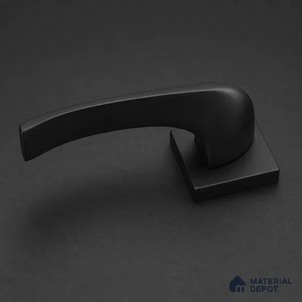 Ottr Brass Mortise Handle HA 00317 C Black Finish Rose Mount | 2 Years Warranty