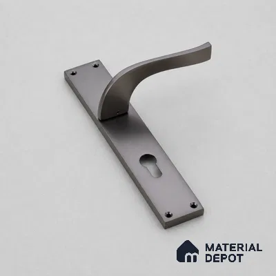 Ottr Brass Mortise Handle HA 00317 E Gold Black Finish Plate Mount | 2 Years Warranty
