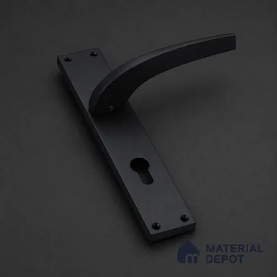 Ottr Brass Mortise Handle HA 00318 D Black Finish Rose Mount | 2 Years Warranty