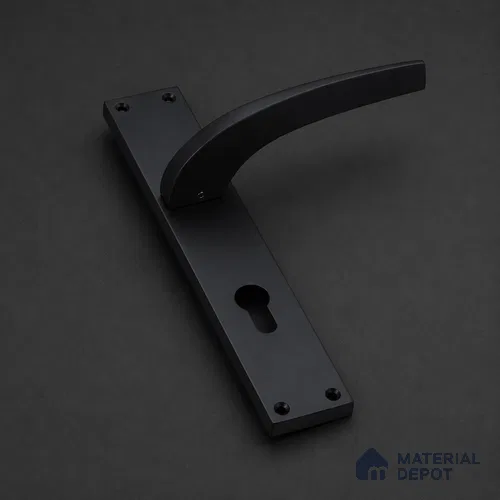 Ottr Brass Mortise Handle HA 00318 D Black Finish Rose Mount | 2 Years Warranty