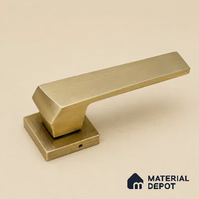 Ottr Brass Mortise Handle HA 00319 D Antique Brass Finish Plate Mount | 2 Years Warranty
