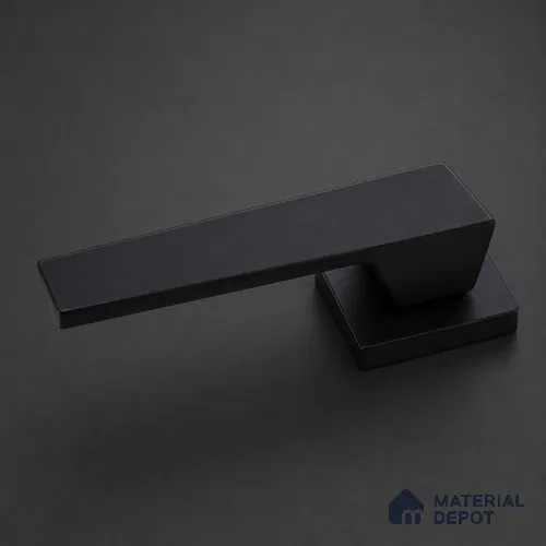 Ottr Brass Mortise Handle HA 00319 C Black Finish Rose Mount | 2 Years Warranty