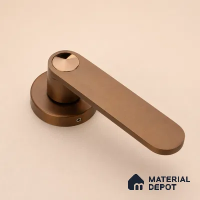 Ottr Stainless Steel Mortise Handle HA 00320 G PVD Rose Gold Dual Tone Finish Plate Mount | 2 Years Warranty