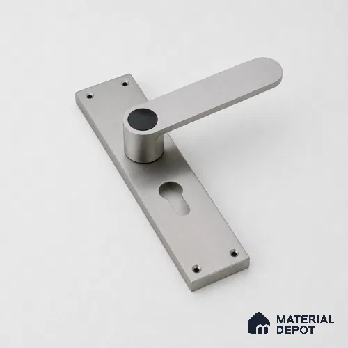Ottr Stainless Steel Mortise Handle HA 00320 B Stainless Steel Matte Black Finish Plate Mount | 2 Years Warranty