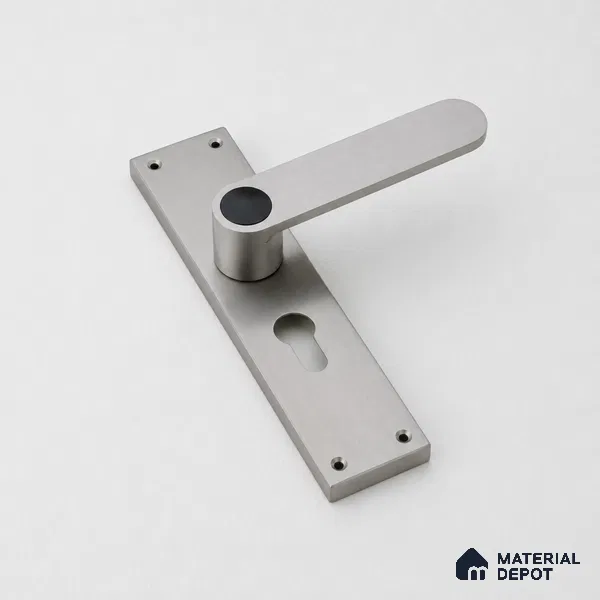 Ottr Stainless Steel Mortise Handle HA 00320 B Stainless Steel Matte Black Finish Plate Mount | 2 Years Warranty