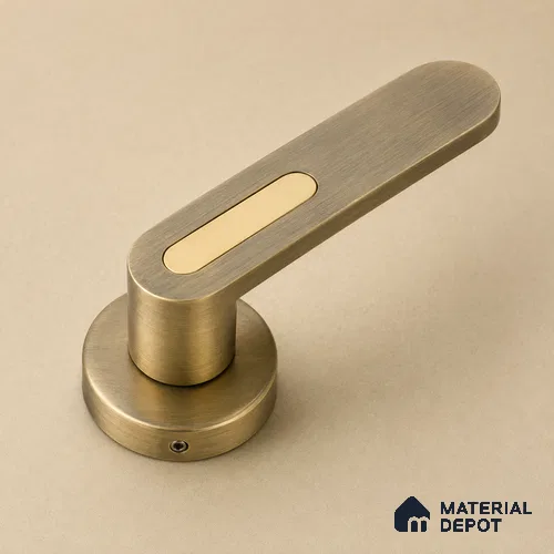 Ottr Stainless Steel Mortise Handle HA 00321 E Antique Brass Gold Finish Rose Mount | 2 Years Warranty