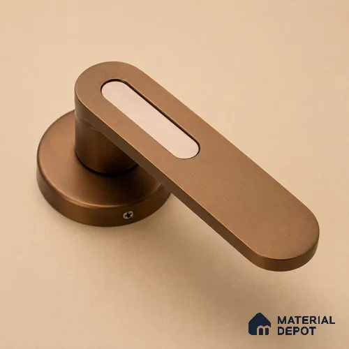 Ottr Stainless Steel Mortise Handle HA 00321 G PVD Rose Gold Dual Tone Finish Rose Mount | 2 Years Warranty