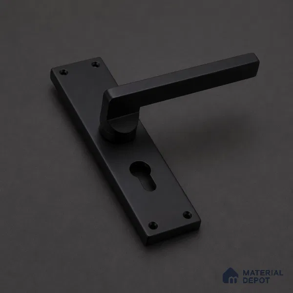 Ottr Stainless Steel Mortise Handle HA 00322 C Black Finish Plate Mount | 2 Years Warranty