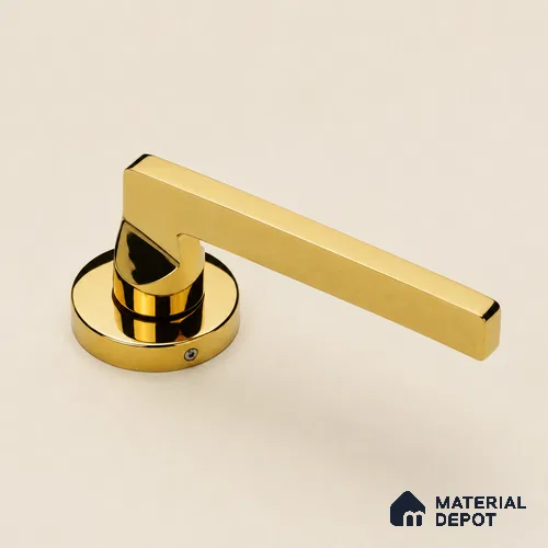 Ottr Stainless Steel Mortise Handle HA 00322 H PVD Gold Finish Plate Mount | 2 Years Warranty