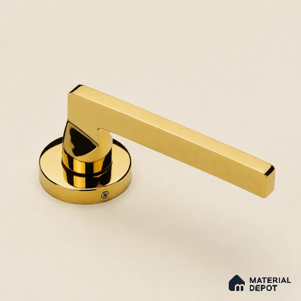 Ottr Stainless Steel Mortise Handle HA 00322 H PVD Gold Finish Plate Mount | 2 Years Warranty
