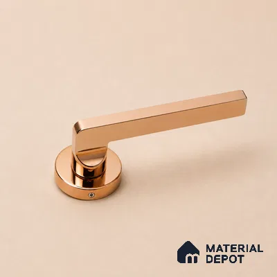 Ottr Stainless Steel Mortise Handle HA 00322 G PVD Rose Gold Finish Plate Mount | 2 Years Warranty