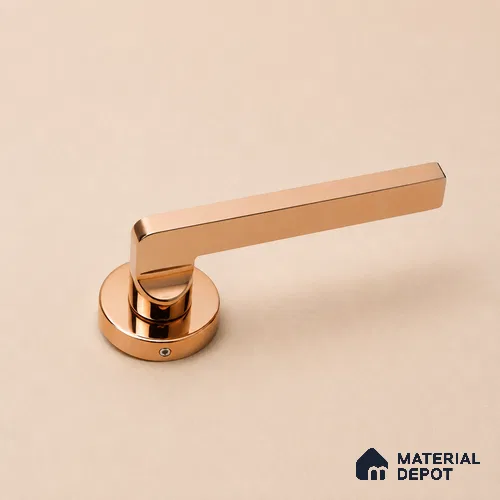Ottr Stainless Steel Mortise Handle HA 00322 G PVD Rose Gold Finish Plate Mount | 2 Years Warranty