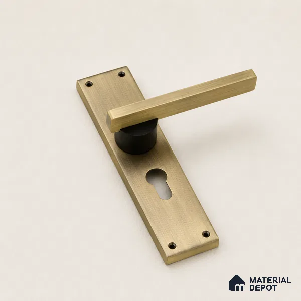 Ottr Stainless Steel Mortise Handle HA 00323 B Antique Brass Black Finish Rose Mount | 2 Years Warranty