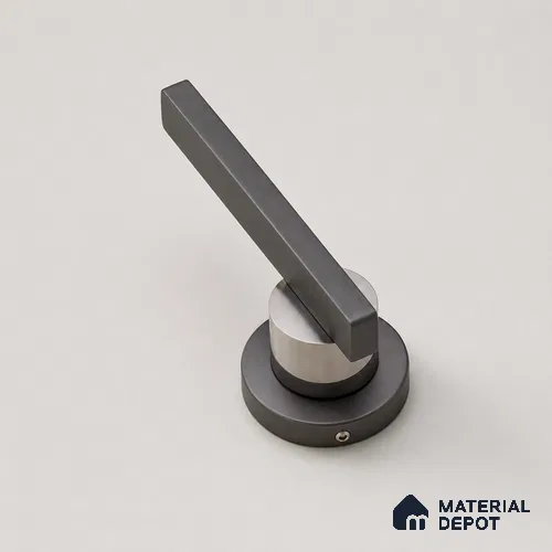 Ottr Stainless Steel Mortise Handle HA 00323 F PVD Gunmetal Black Nickel Black Finish Plate Mount | 2 Years Warranty