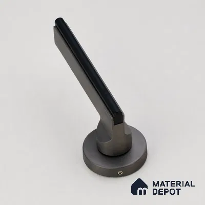 Ottr Stainless Steel Mortise Handle HA 00324 F PVD Gunmetal Black Black Finish Plate Mount | 2 Years Warranty