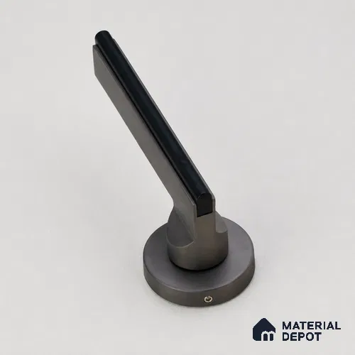 Ottr Stainless Steel Mortise Handle HA 00324 F PVD Gunmetal Black Black Finish Plate Mount | 2 Years Warranty