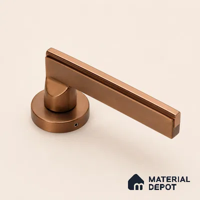 Ottr Stainless Steel Mortise Handle HA 00324 H PVD Rose Gold Dual Tone Finish Plate Mount | 2 Years Warranty