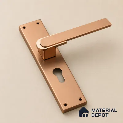 Ottr Stainless Steel Mortise Handle HA 00325 G PVD Rose Gold Dual Tone Finish Plate Mount | 2 Years Warranty
