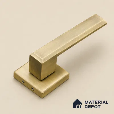 Ottr Stainless Steel Mortise Handle HA 00326 F Antique Brass Finish Plate Mount | 2 Years Warranty