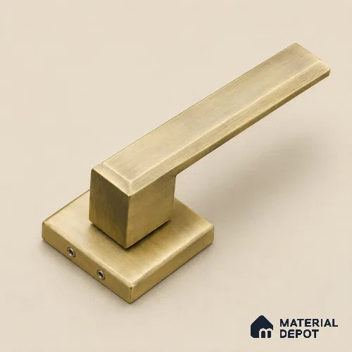 Ottr Stainless Steel Mortise Handle HA 00326 F Antique Brass Finish Plate Mount | 2 Years Warranty